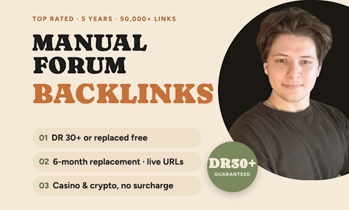do high quality manual forum backlinks with high DR da