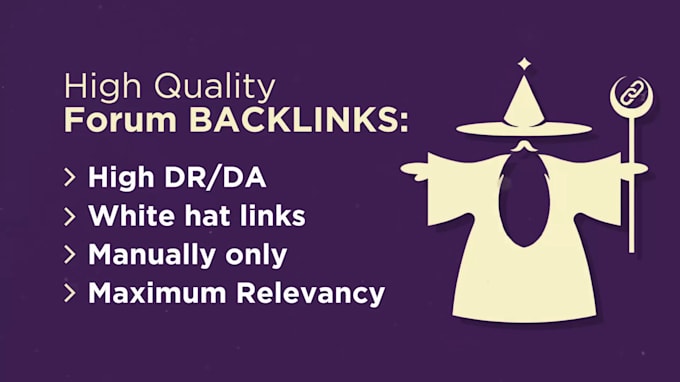 do high quality manual forum backlinks with high DR da