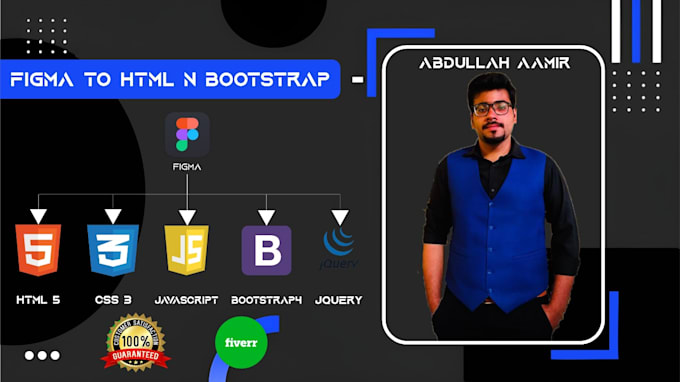 Convert custom figma to html bootstrap by M_abdullahaamir | Fiverr