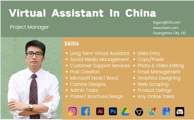 be your project management virtual assistant in china or hongkong