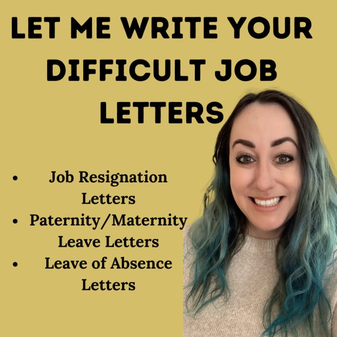 Write professional leave of absence or job resignation letters by