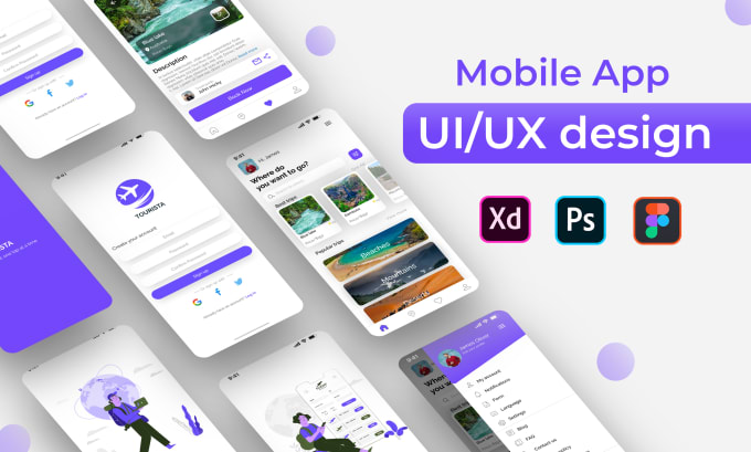 Design creative mobile app ui or ui ux design in figma or xd by Maria ...