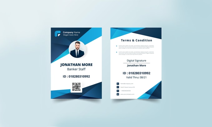 Hot Review! I will design professional id card, lanyard, badges and business card