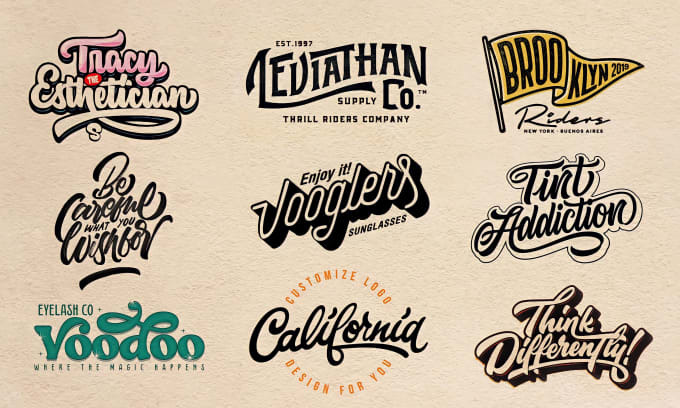 Design custom hand lettering calligraphy, typography logo by ...