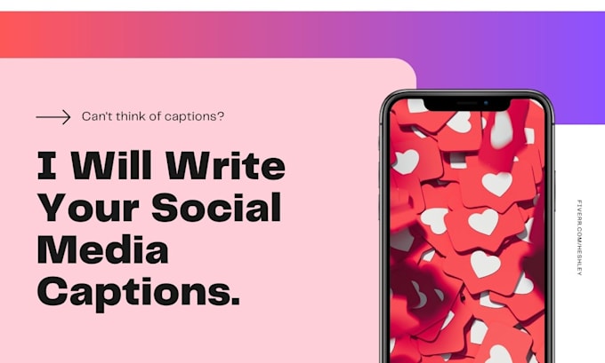 Write social media captions for you by Heshley | Fiverr