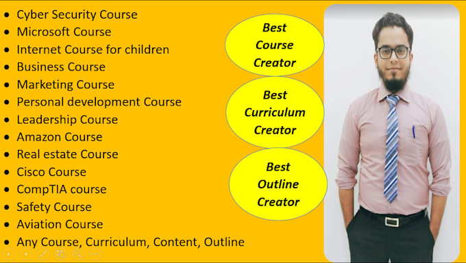 prepare online course, course curriculum, course outline