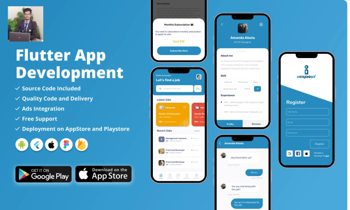 Develop android and ios application using flutter by Hafizhamza0322 ...