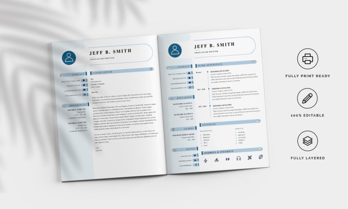 Design clean, modern, professional resume and cover letters for your