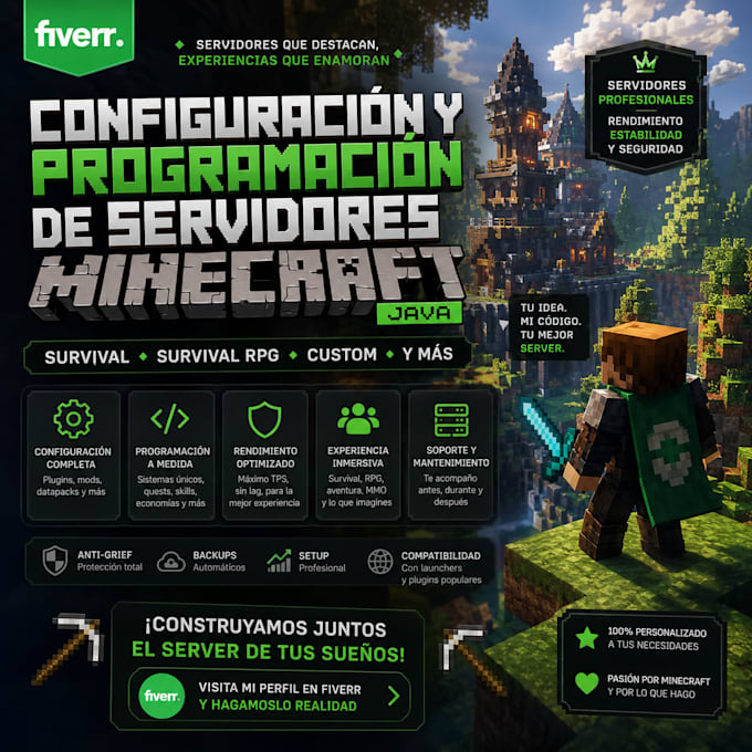 configurar tu server survival java