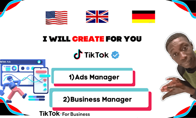 Hot Deals! I will create usa tik tok ads account for different countries, business manager