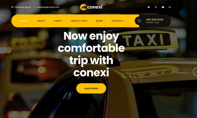 Create taxi booking website cab website taxi website chauffeur website