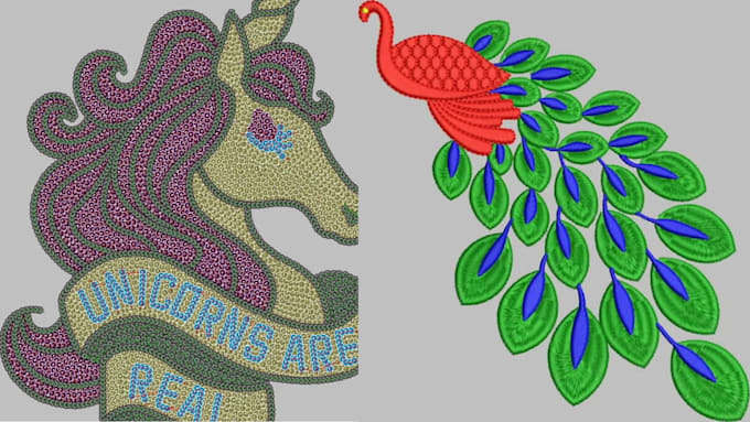 do embroidery digitizing into dst, pes in 1 hour