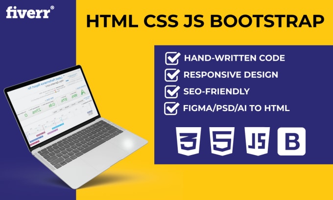 Custom code html, css and javascript for your website by Alimakbar | Fiverr