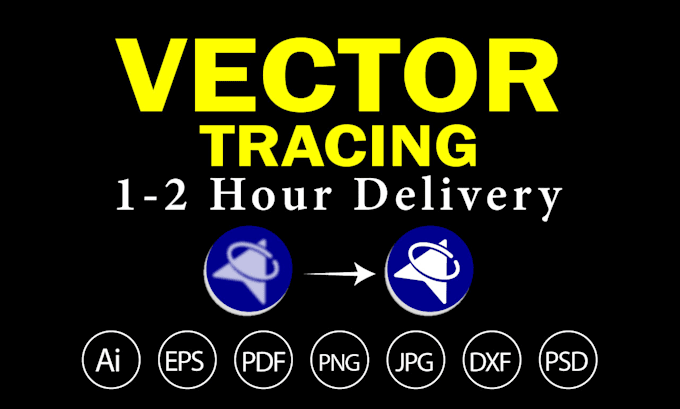 vector tracing, convert image or logo to vector in 2 hours