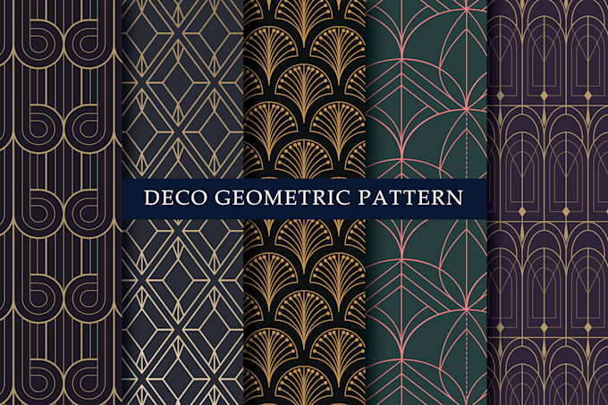 design unique geometric art deco  patterns for you