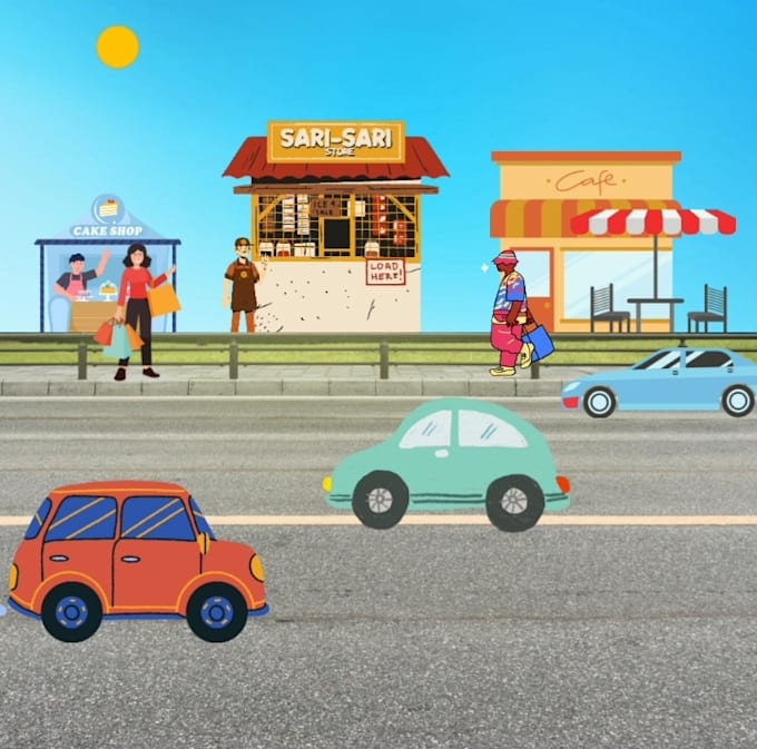 draw a beautiful scenery design