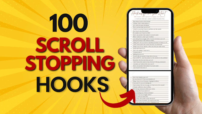 Write 100 hooks for your ugc video ads by Tanita_ugc | Fiverr