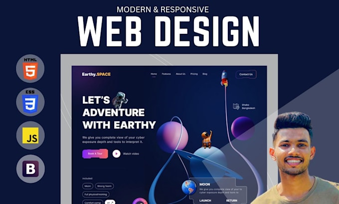 Build creative and responsive websites with html, css, js by ...