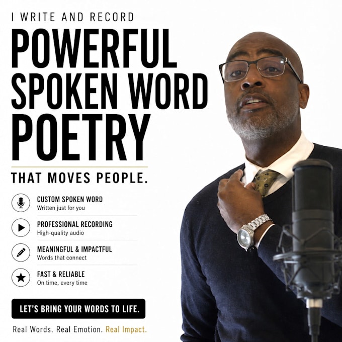 write and record powerful spoken word poetry that moves people