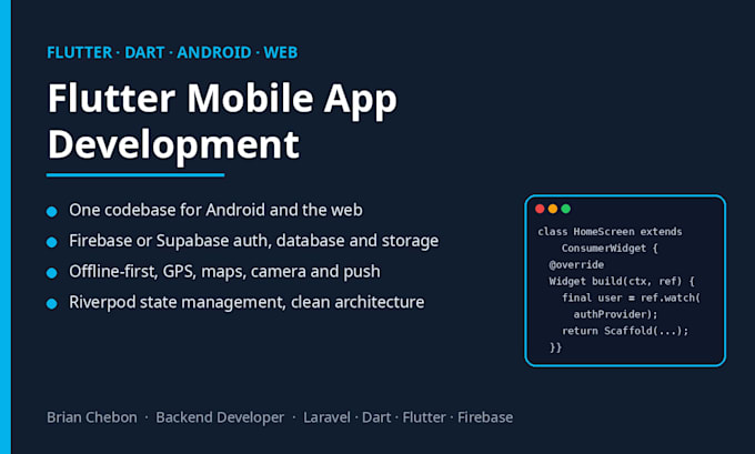 build a flutter mobile app with firebase or supabase