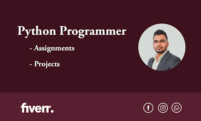 Expertly help complete your python programming assignments by Tdweli ...