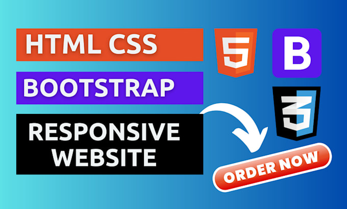 Design a responsive html css bootstrap website for you by ...