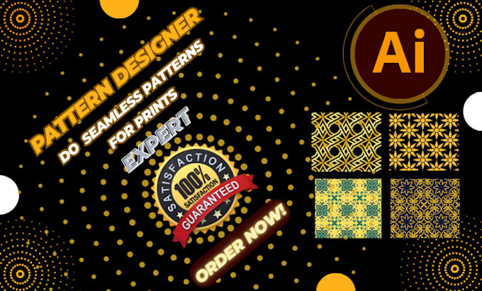 create seamless pattern designs, vector illustrations, and image tracing