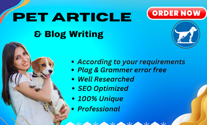 write dog articles, pet blogs or content and SEO animal content
