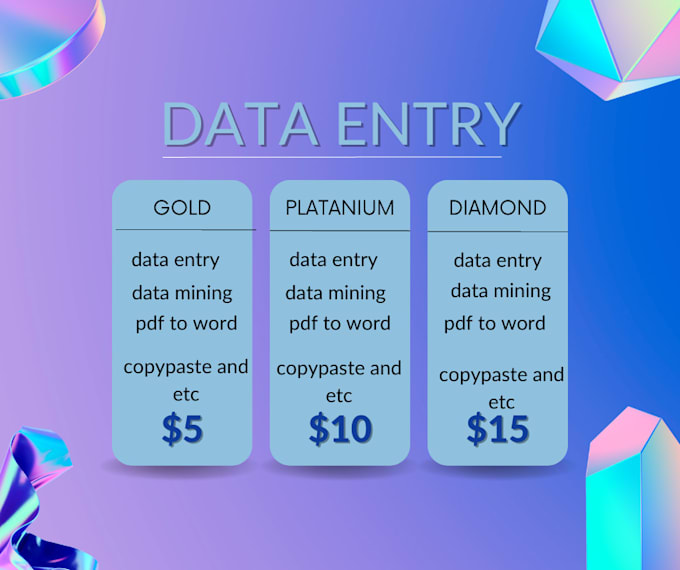 do data entry, data mining, web research and copypaste