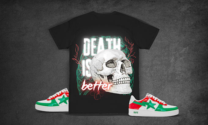 make custom t shirts, sneaker matching and 3d mockups