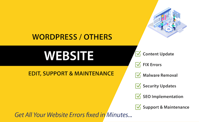 make wordpress  website tweaks, fix errors, remove malware and seo audit