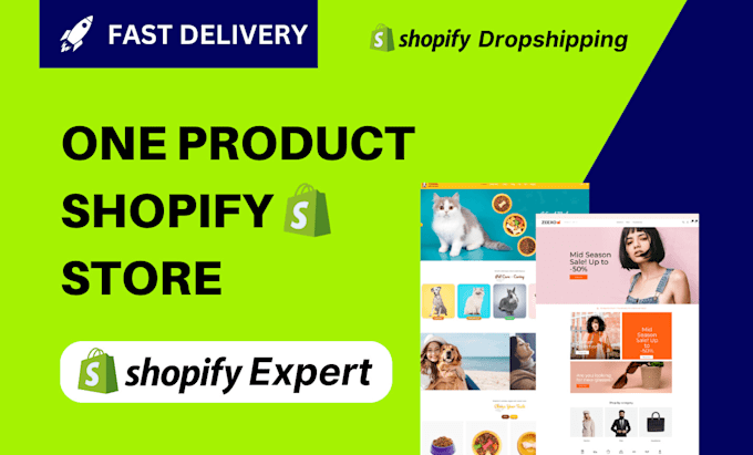 create a one product shopify store, dropshipping store