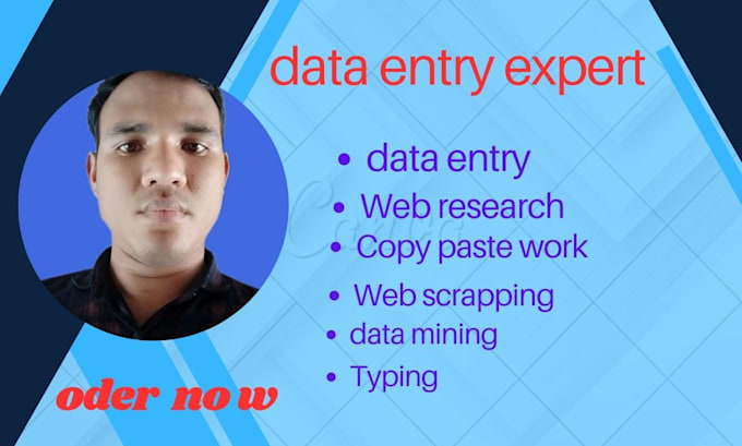 Do finish data input, excel, scraping, typing by Dipok5601 | Fiverr
