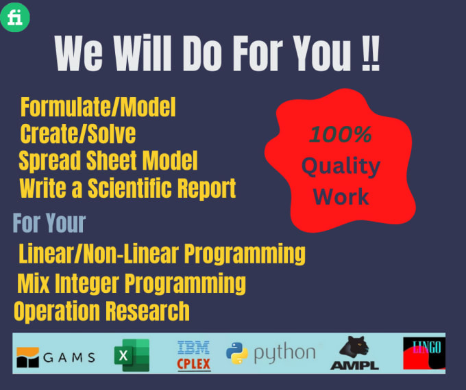 Do linear programming, operation research and optimization by ...