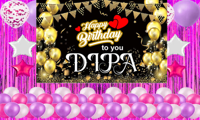 create formal birthday, event, party banner, poster, flyer