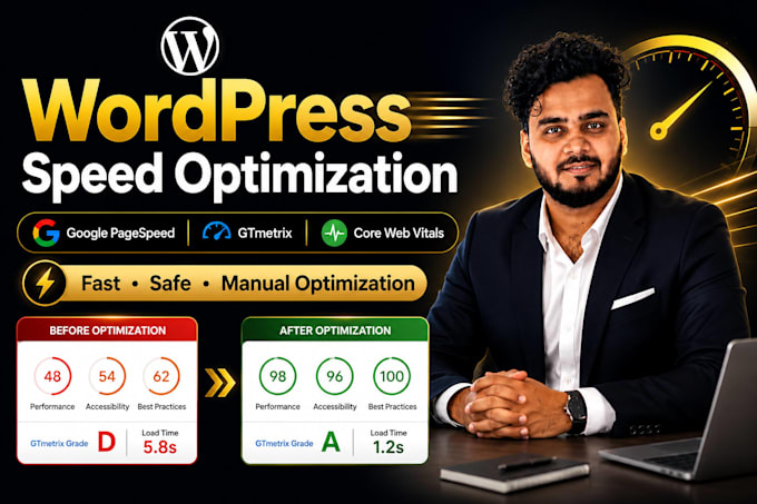 do wordpress speed optimization and fix core web vitals fast
