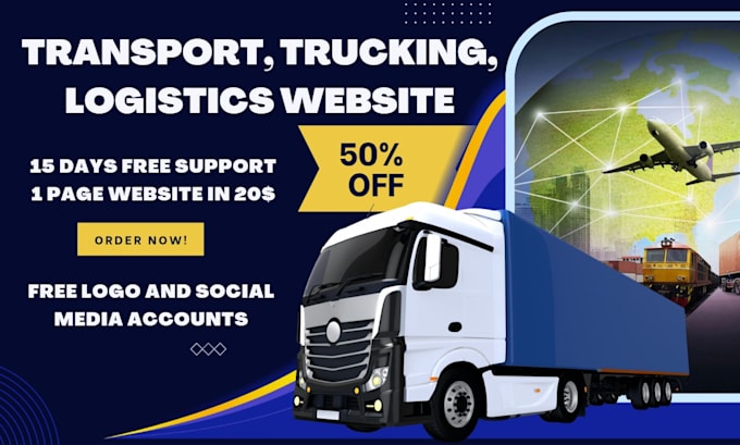 create trucking, transport website in wordpress