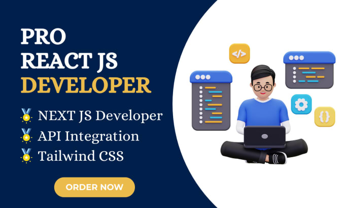 Build react js next js website with tailwind css by Abd041 | Fiverr