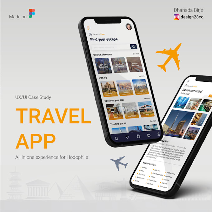 Offer ui design services with a polished layout, striking color scheme