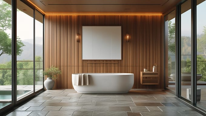 do realistic 3d bathroom rendering