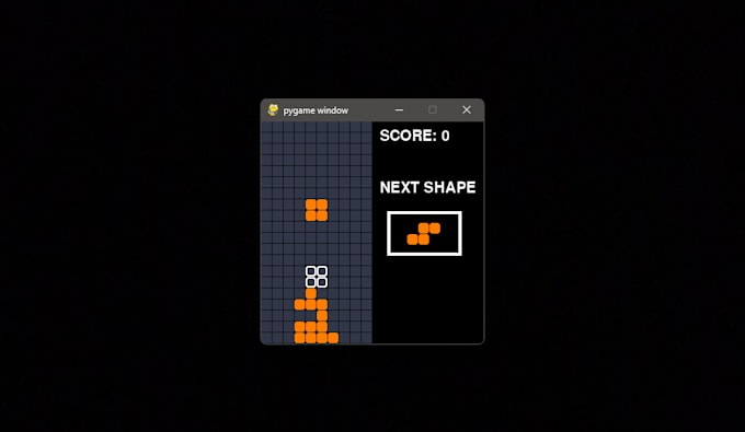 Create a clean tetris game in python by Codeninja123 | Fiverr