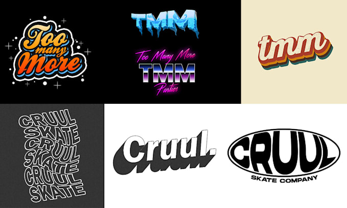 design you a trendy text logo