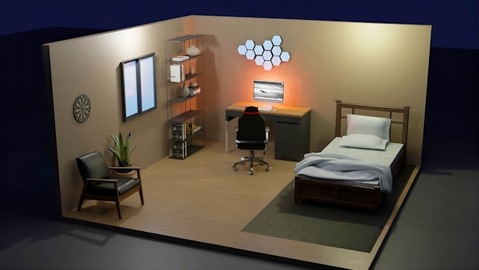 make realistic low poly 3d environments