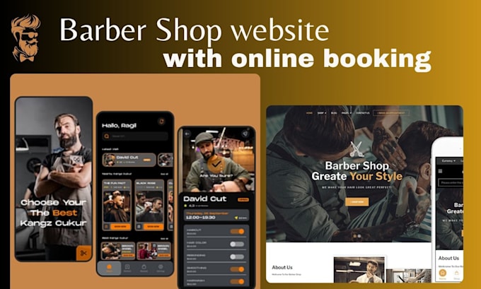 do barbershop website hair salon spa yoga beauty appointment booking website