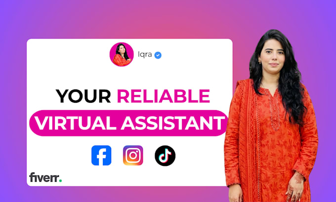 be virtual assistant for instagram facebook and tiktok