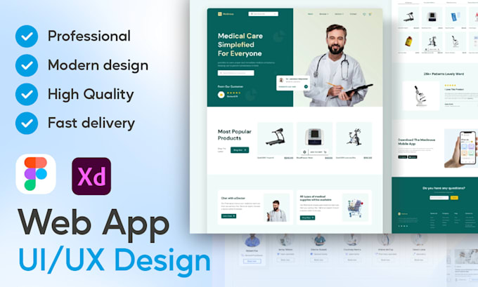 Create a ui ux design for your website professionally by Romainai | Fiverr