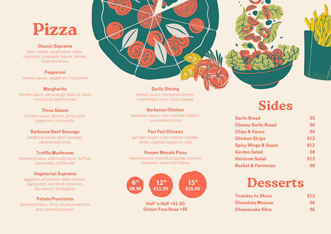 Create a menu for restaurant by Tommasocrociani | Fiverr