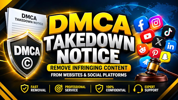 remove takedown insta fb tiktok yt reddit negative map listing google under dmca