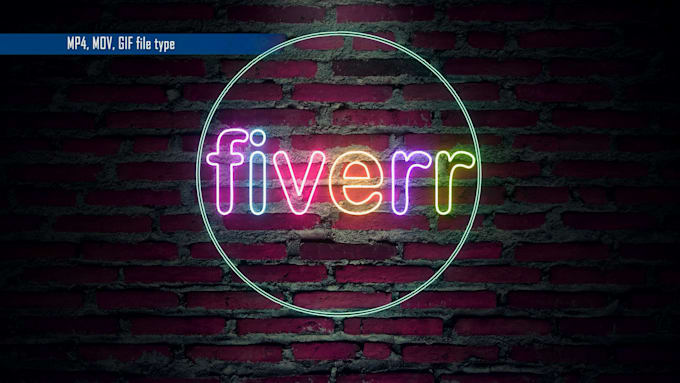 create neon light intro text or logo animation