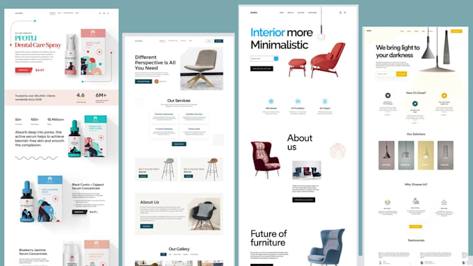 do landing page, ui design ,responsive landing page with source file by figma